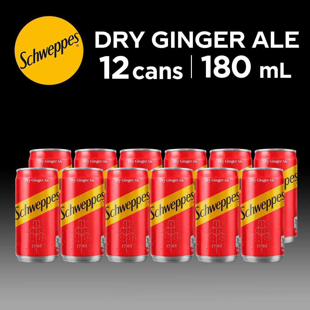 Schweppes Ginger Ale 180ml - Pack of 12 | Lazada PH