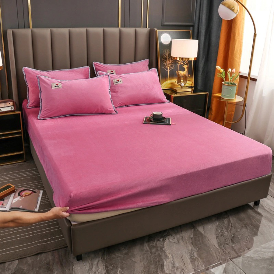 velvet fitted mattress cover