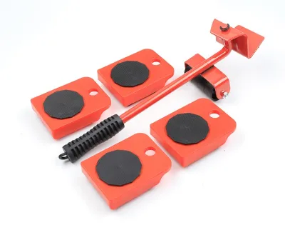 Heavy Duty Furniture Lifter Transport Tool Furniture Mover set 4 Move Roller 1 Wheel Bar for Lifting