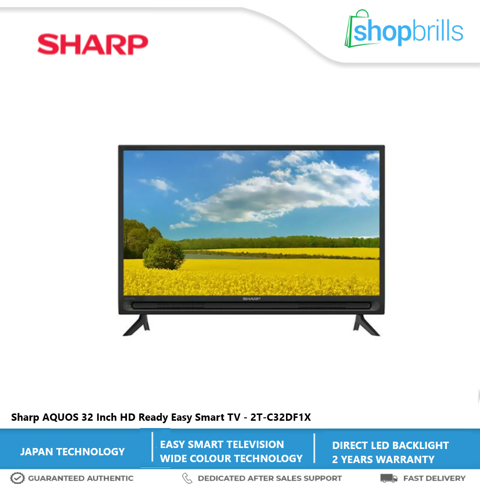 Sharp AQUOS 32 Inch HD Ready Easy Smart TV 2TC32DF1X (2 Years