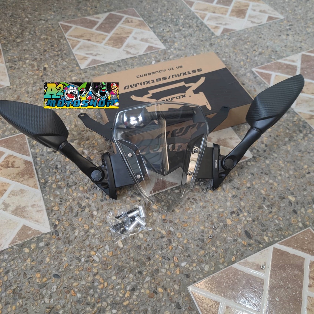 Aerox V1 V2 Bracket For Side Mirror Visor Winshield Lazada PH