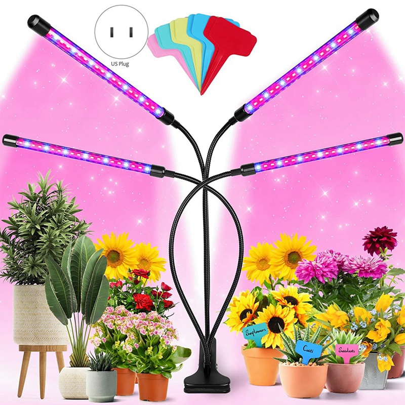 Grow Lights for Indoor Plants - Full Spectrum Plant Light with 3/9/12H ...