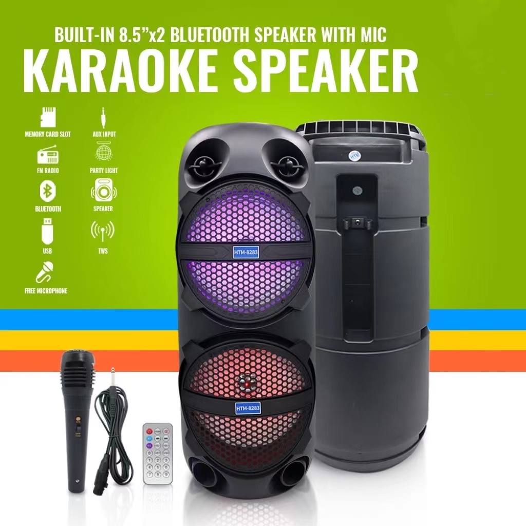 100 Original AMZ 8.5*2 Inches BK8803 Bluetooth Party Speaker Sound