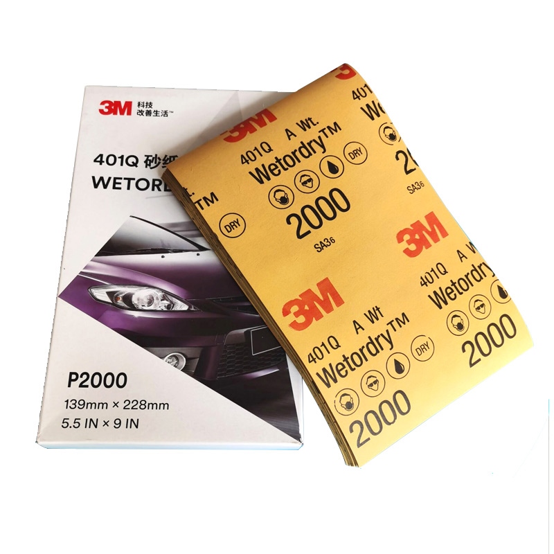 3M Sandpaper 2000/1500/1200/1000 Grit Water Sandpaper Car Paint Finish