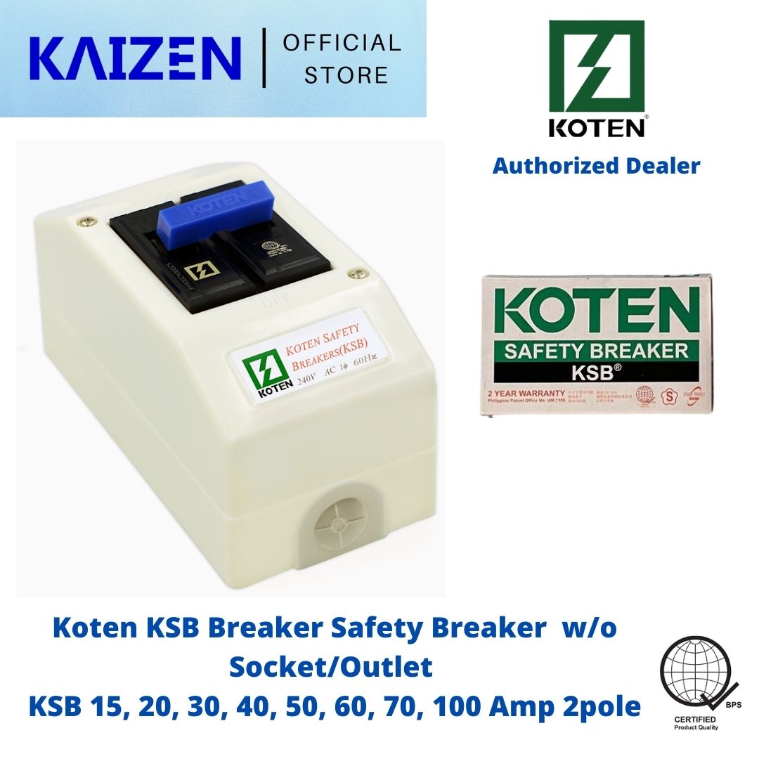Koten KSB Breaker Safety Breaker w/ & w/o Socket/Outlet KSB 15, 20, 30