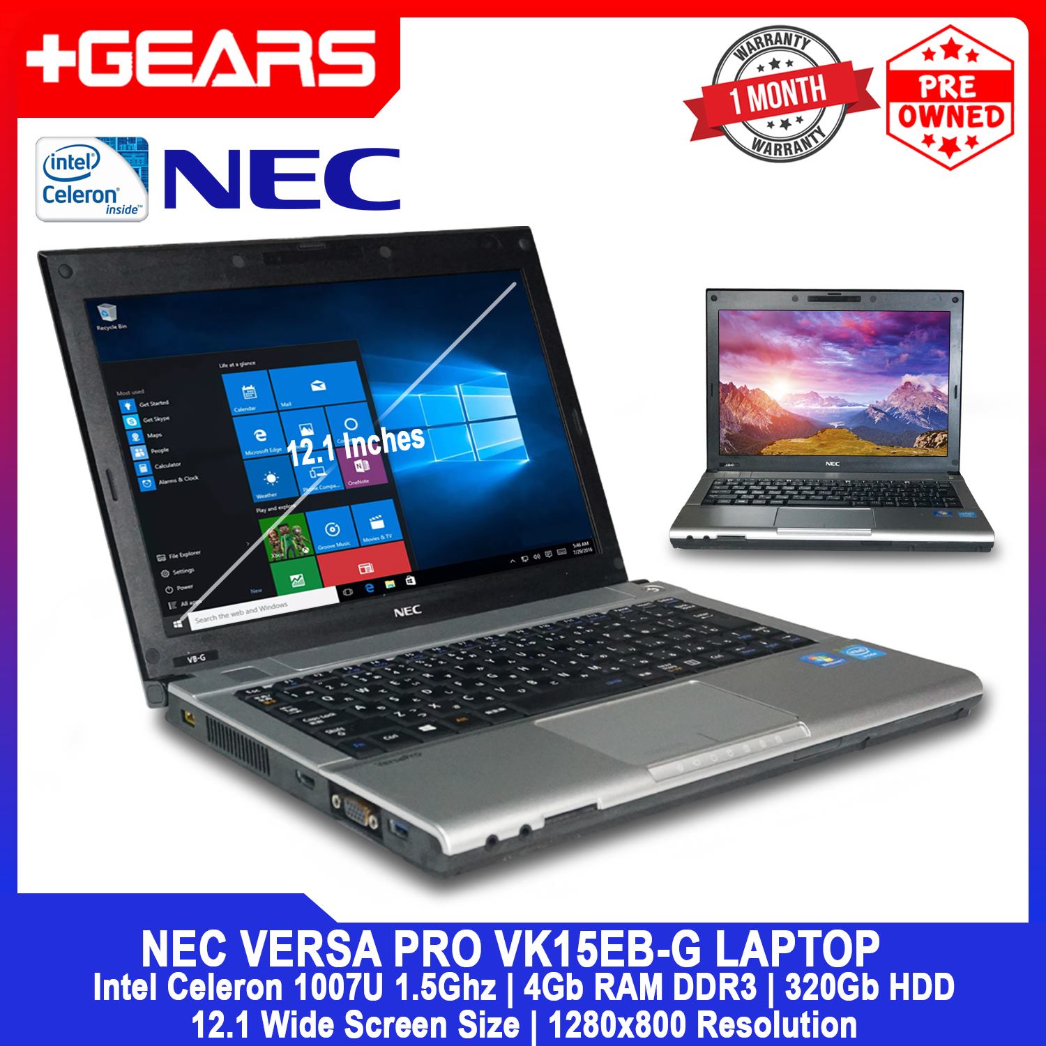 Nec Versa Pro VK15EB-G Notebook Laptop | Intel Celeron 1007u 4GB