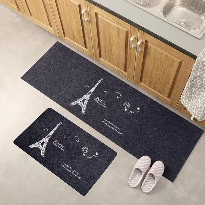 Star Mall 2pcs Non Slip Mat Water Oil Absorption Mats Carpet Floor Mat Door Mat Kitchen Mat Rug Size 40x60 40x1cm Lazada