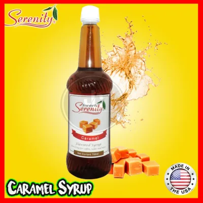 Sweet Serenity™ Caramel Flavored Syrup 750ml | Syrup Davinci Syrup Top Creamery Syrup Milktea Powder Frappe Powder Shake Powder Ice Cream Powder Ice Candy Powder Bubbles Syrup Use for Frappe Milktea and other beverage