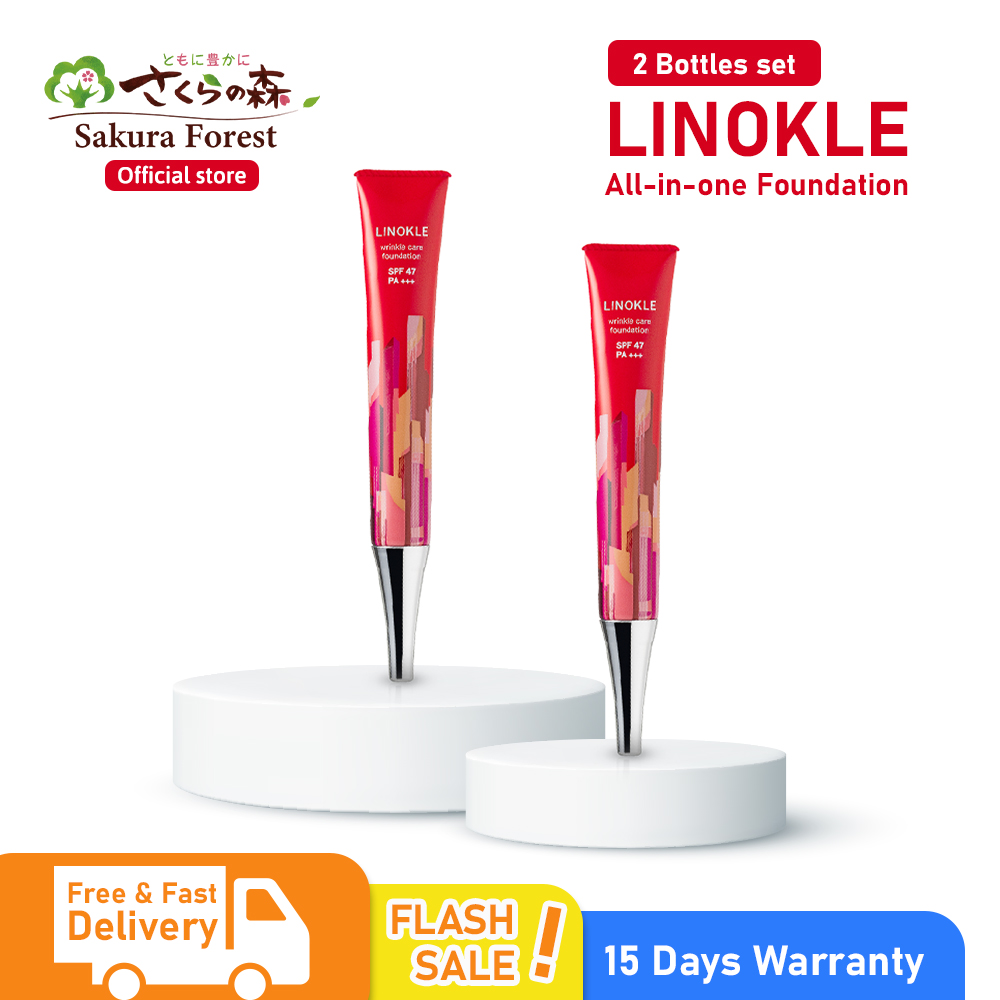2 tubes] Linokle Foundation | anti-wrinkle and whiteing foundation