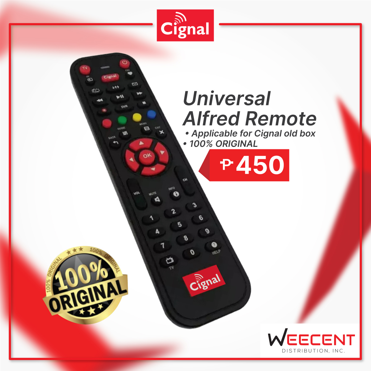 Cignal TV Digibox Universal Remote Control Lazada PH