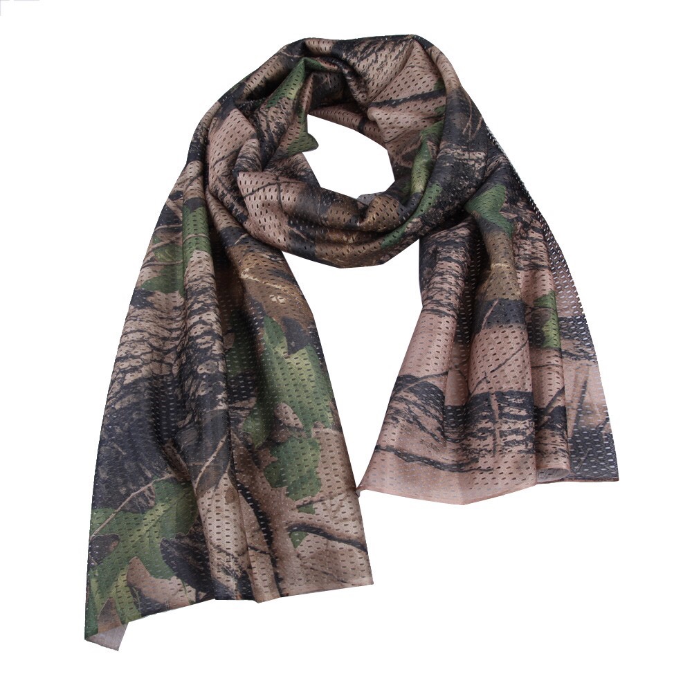 Camouflage scarf Unisex Multi-purpose Fish Net Mesh Tactical Camouflage ...