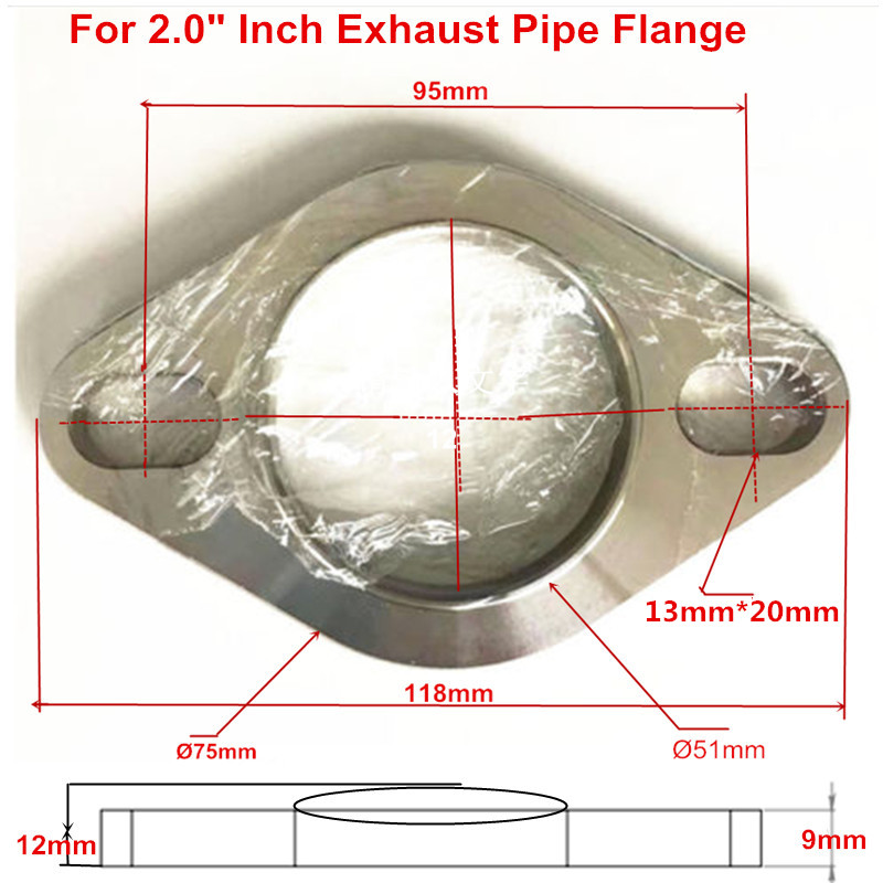 Homyl 2X 2.5in Durable Silver Flat Oval Split Flange Repair Replacement for Cars Auto