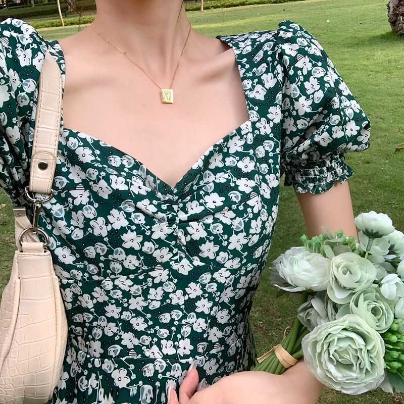 [Women Clothing.] เสื้อผ้าไอจี ชุดใหม่ 2022 แฟชั่นชุดเดรสยาวลายดอกไม้ ...