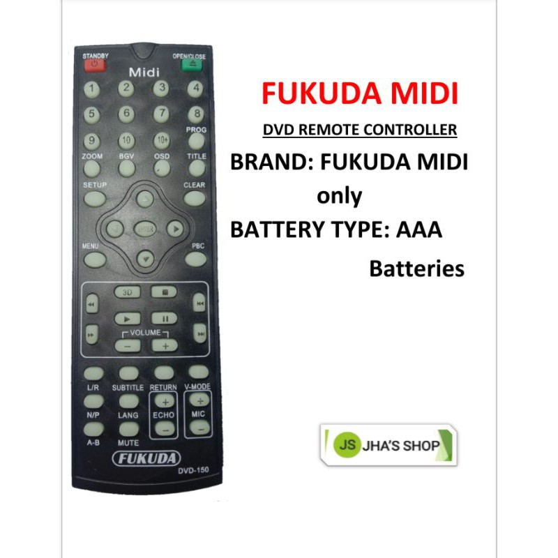 FUKUDA MIDI DVD REMOTE CONTROLLER Lazada PH