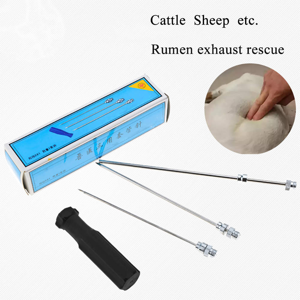 Livestock Cattle Pig Trocar needle Rumen deflation needle for Sheep Cow