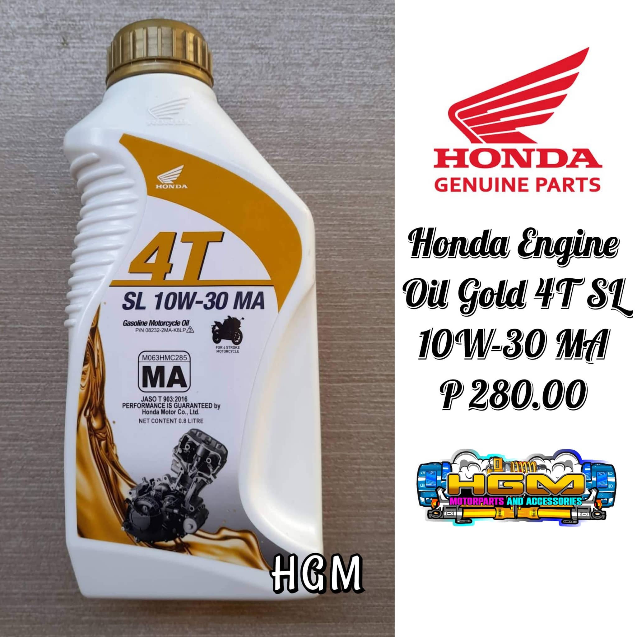 HONDA ENGINE OIL GOLD 10W30 MA 800 ML Lazada PH