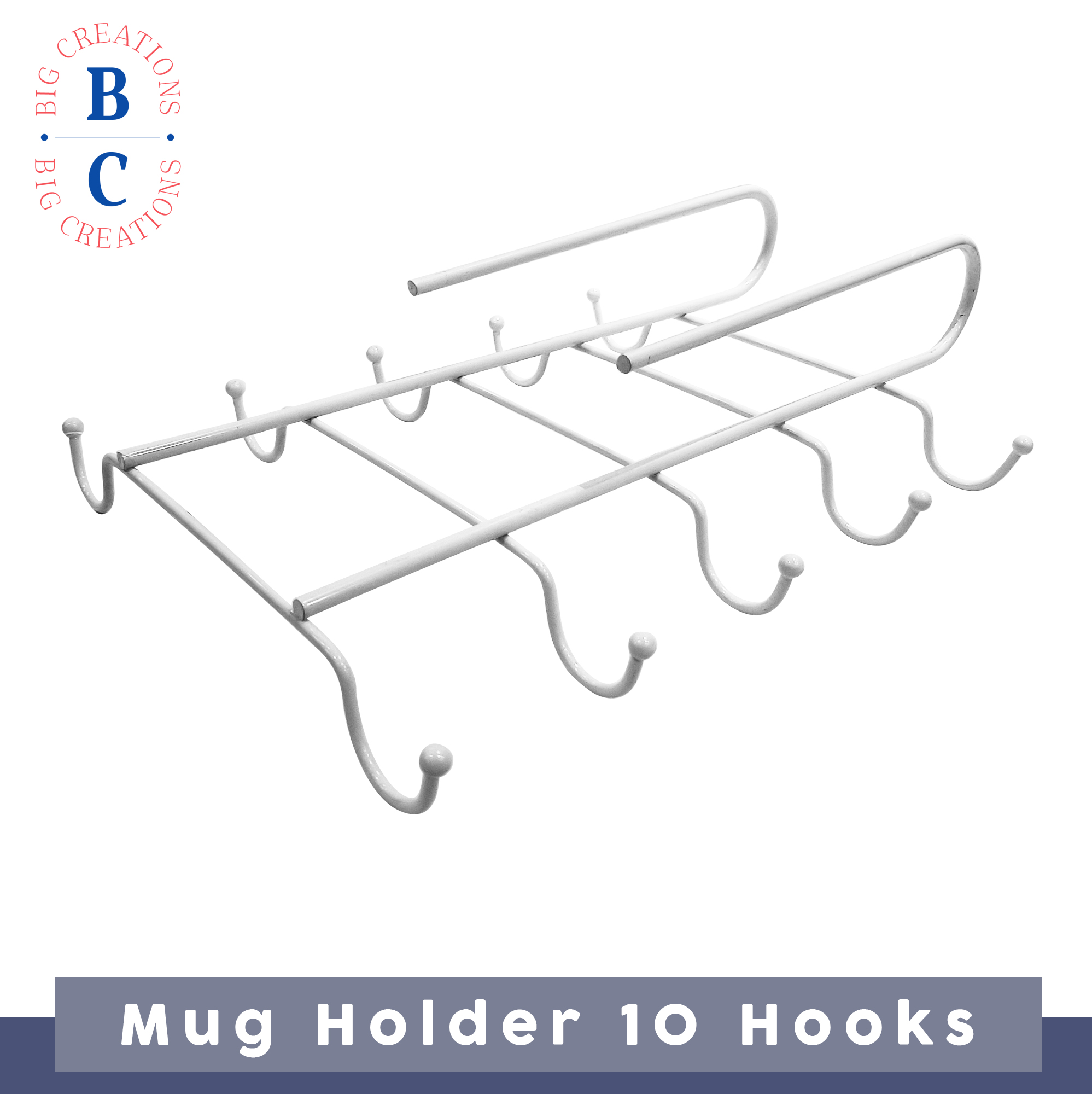 Under Shelf Mug Holder 10 Hooks Lazada PH