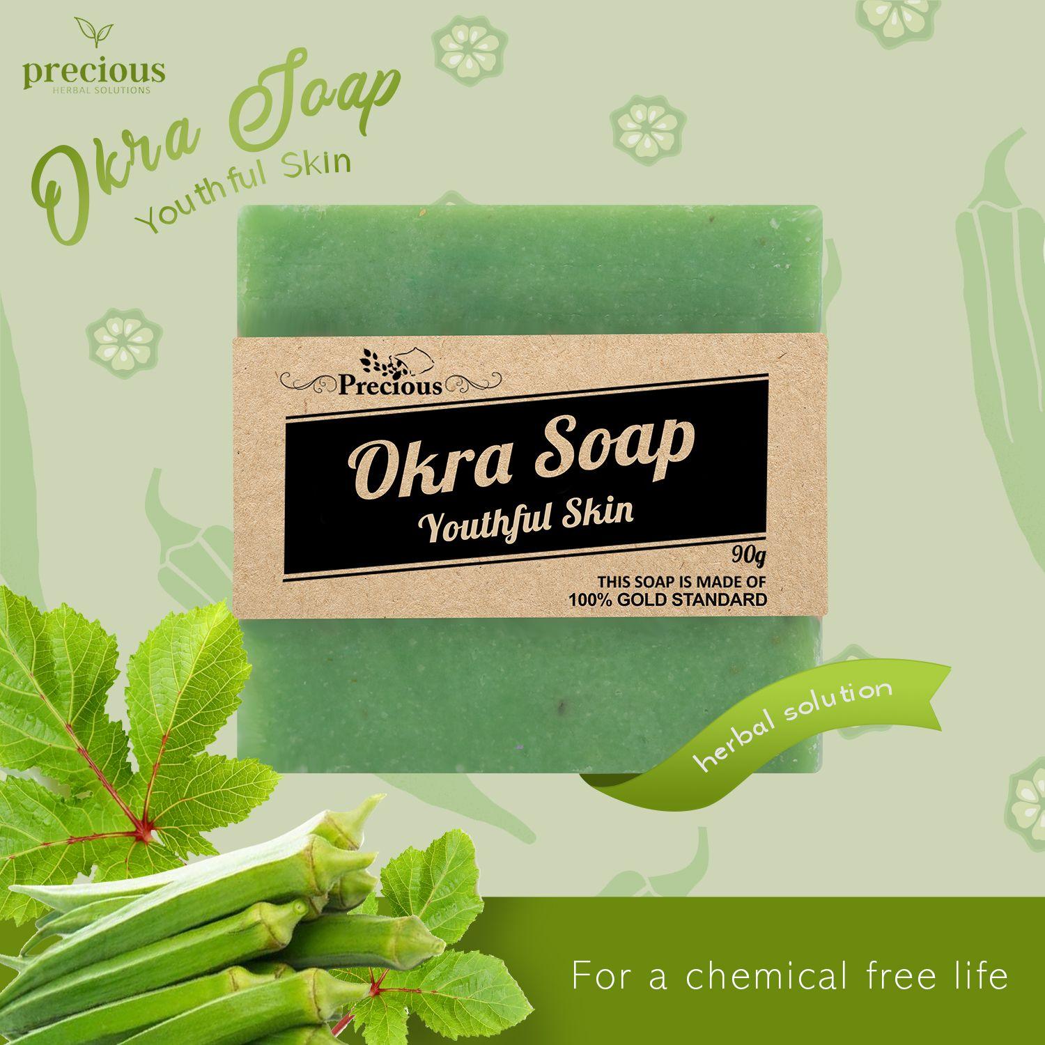 Precious Herbal Solutions 100 Organic Okra Soap Whitening Soap