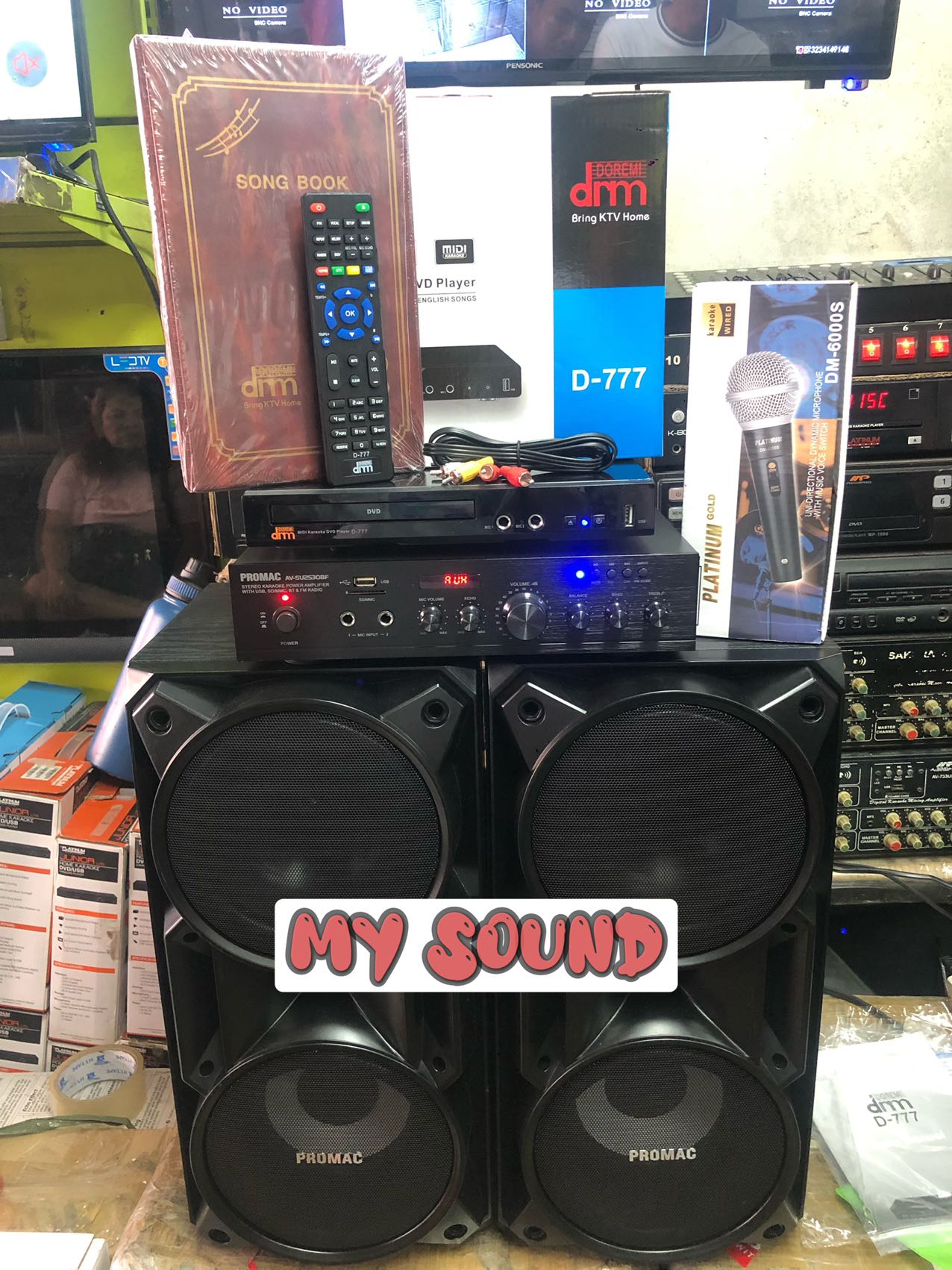 Videoke set MIDI/DVD Karaoke Player with CD/Songbook with Promac