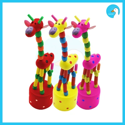 BebeCare Giraffe Toy Dancing Rocking Giraffe Wooden Toy for Kids