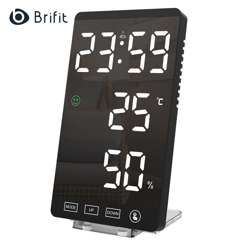 Brifit LED Touch Screen Digital Alarm Clock Electronic clock wall clock