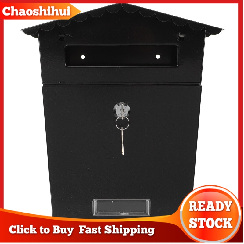 Chaoshihui Wall Mount Letter Box European Style Letter Case Wall Mailbox Decor Wall Post Box