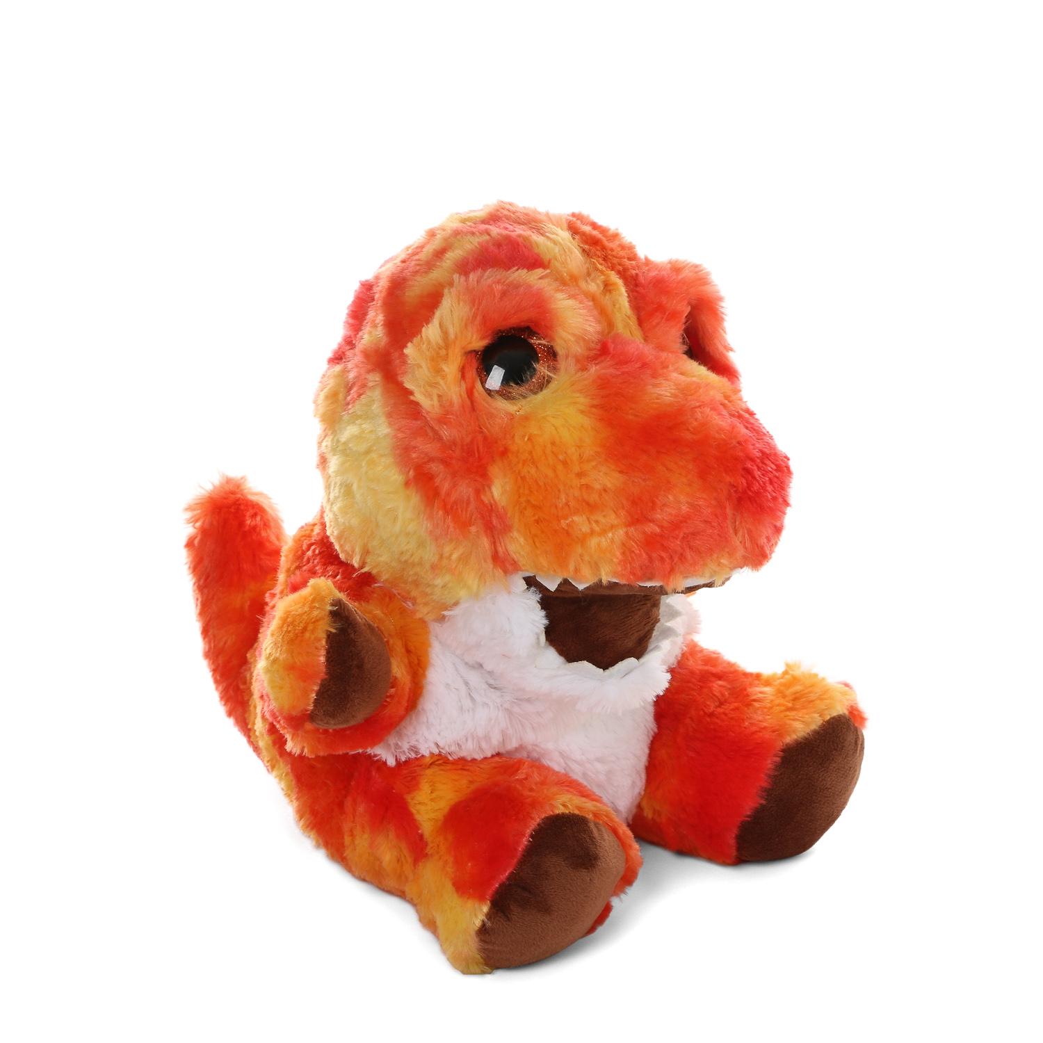 orange dinosaur stuffed animal