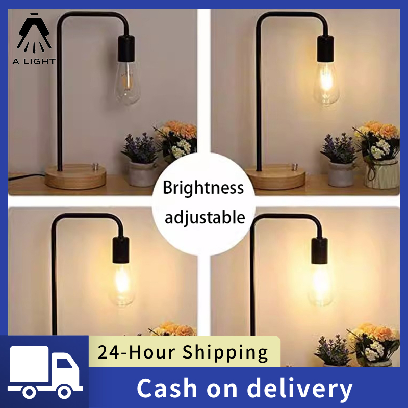 Table Lamp Wooden bedside lamp Dimmer table lamp for home use desk ...