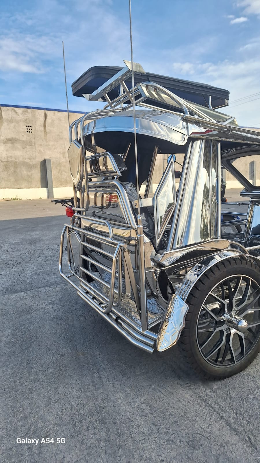 sidecar back antenna antena stainless accesories for sidecar