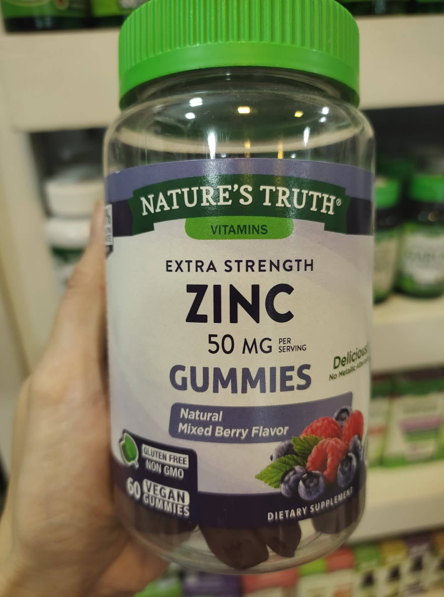 Nature's Truth Vitamins Extra Strength Zinc 50mg Gummies 60 Vegan Gummies Exp. 10/2023 Lazada PH