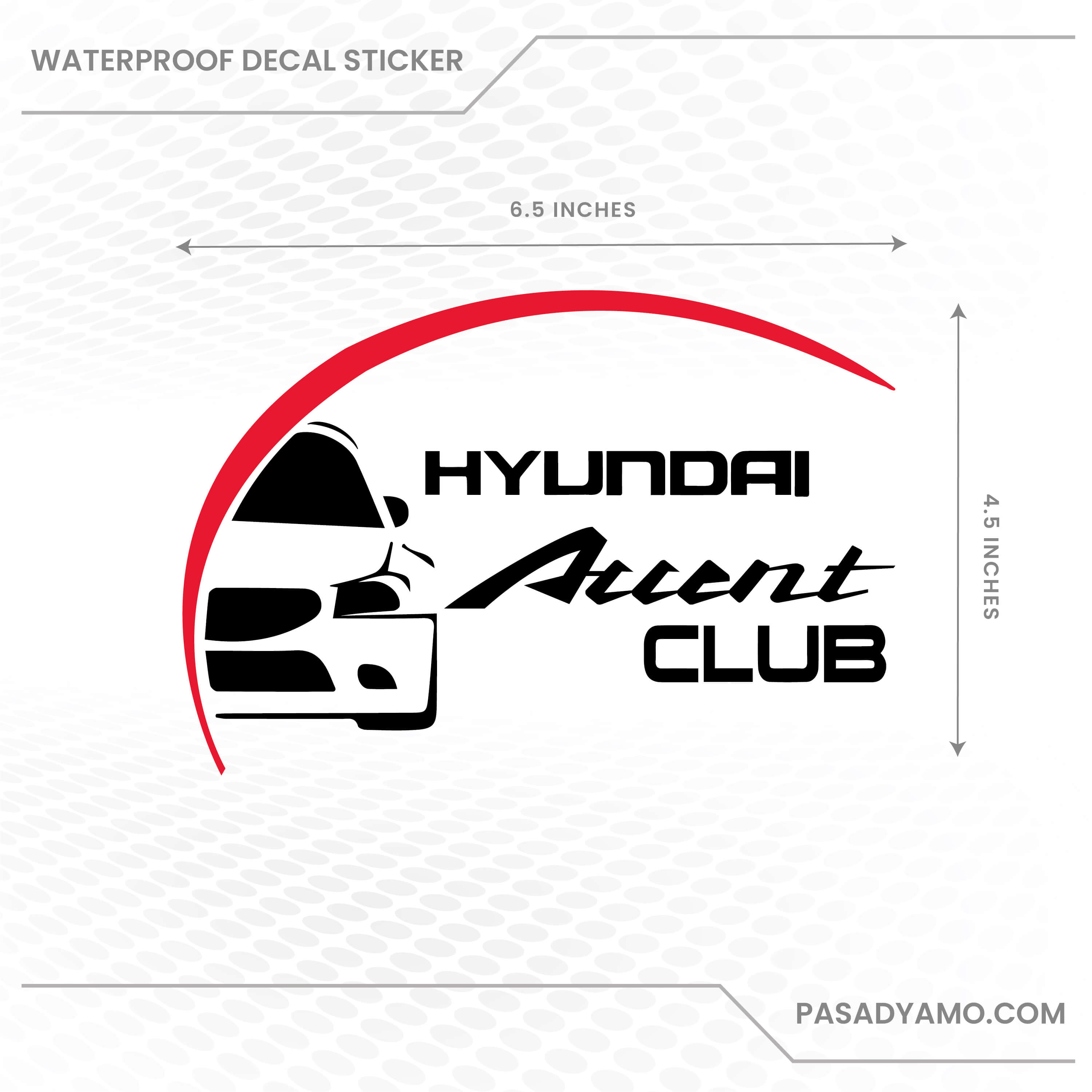 Hyundai Accent Club Decal Sticker for Cars Motorcycles Laptops Skateboards   x  inches | Lazada PH