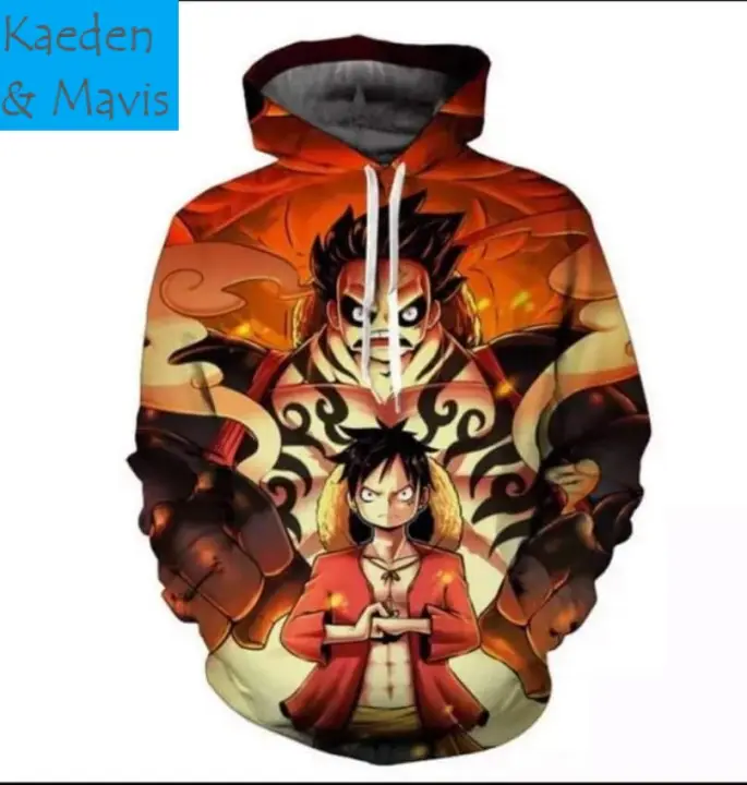 One Piece Luffy New Design 4 Hoodie Jacket One Size Fit Up To Large Frame Lazada Ph