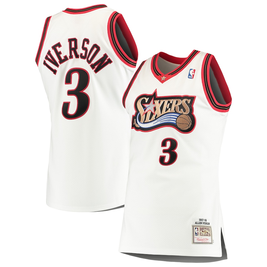 Classic Allen Iverson #3 Philadelphia 76ers Basketball jersey Stitched White 