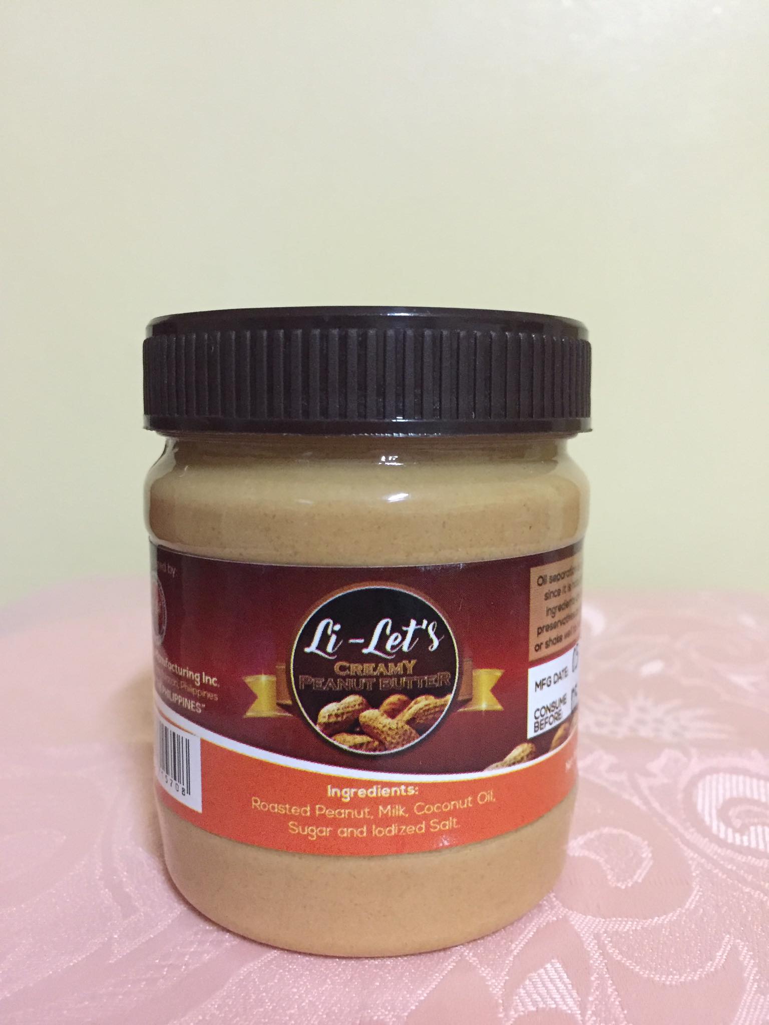 LiLet's Creamy Peanut Butter 250 grams Latest Expiration Always / Li