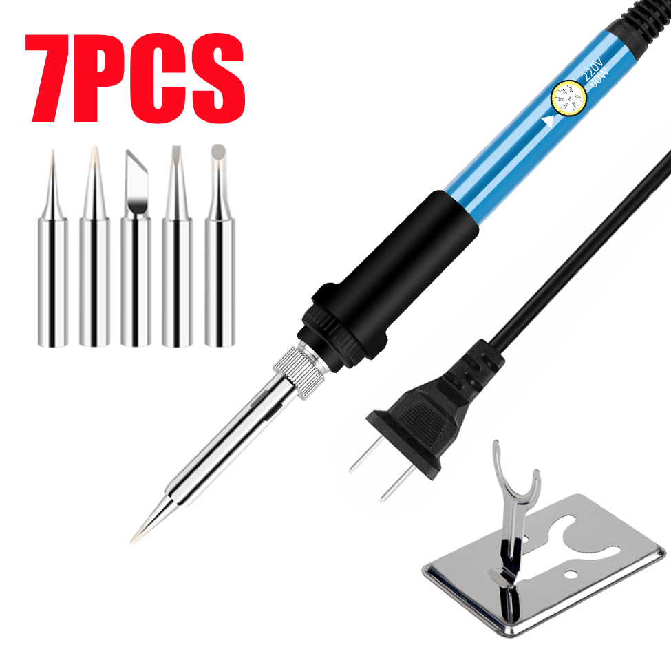Soldering Rework Tools 1 set 60W Adjustable Temperature Electric Soldering Iron 220V Welding ...