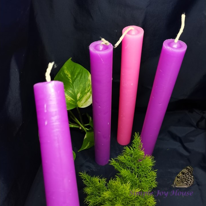 ADVENT CANDLES SET / SPERMA 20 CANDLES FOR ADVENT WREATH / CHRISTMAS