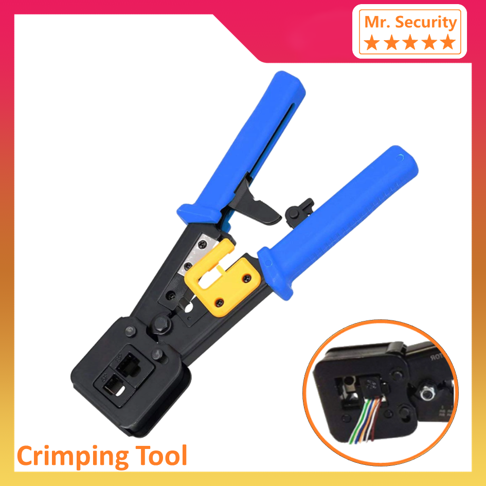 Crimper Tool Pass-Through for 6P4C/RJ11 6P6C/RJ12 8P8C/RJ45 network and ...