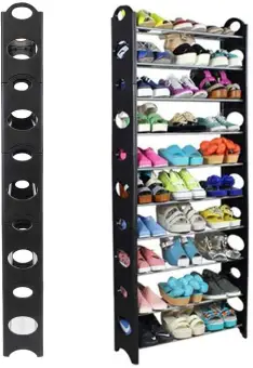 10tiers Shoe Rack 50 Pair Shoe Rack Storage Organizer Stainless Steel Shoe Rack Shoe Storage Stackable Shelves Holds 50 Pairs Of Shoes Lazada Ph