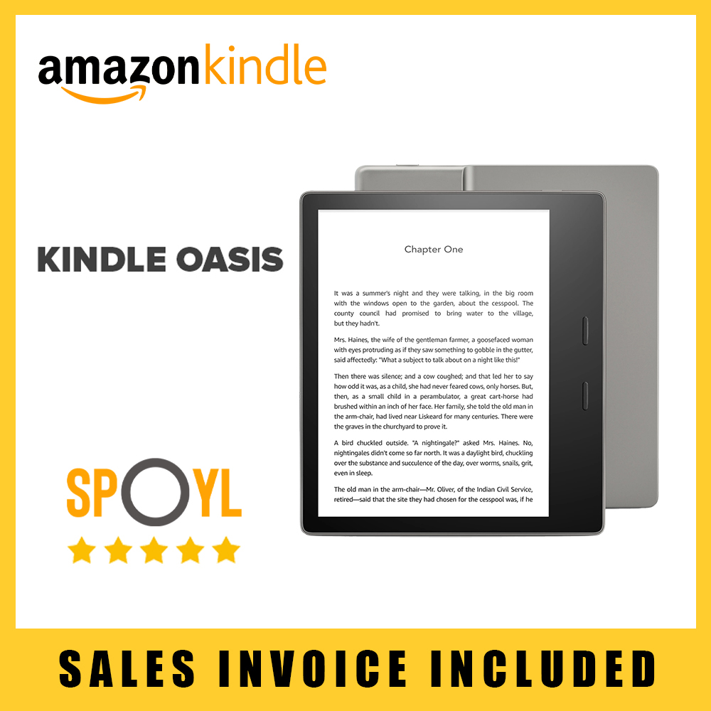 Amazon Kindle Oasis With 7” display and page turn buttons Spoyl