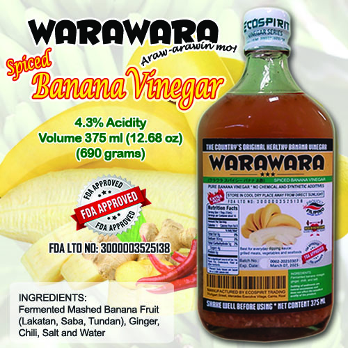 Warawara Spiced Banana Vinegar Lazada PH
