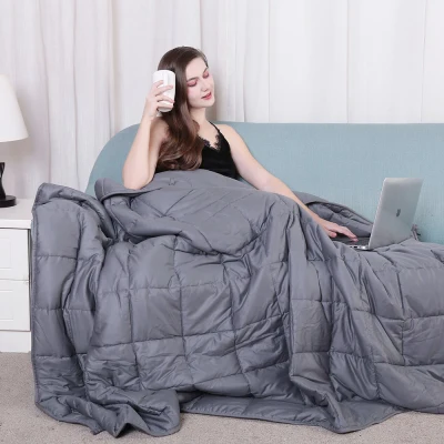Imported 7kg Weighted Blanket Gravity Blanket Sleeping Blanket by Gravity Sleep Decompression Small Blanket Four Seasons 80*60 15 lbs 72*48 15 lbs