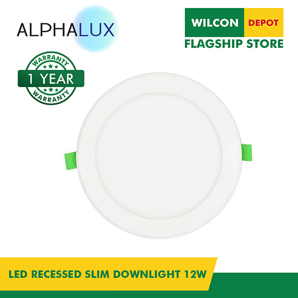 ALPHALUX 12W Warm White 3000K Led Light Slim Downlight Round RML39 by Wilcon Depot Lazada PH