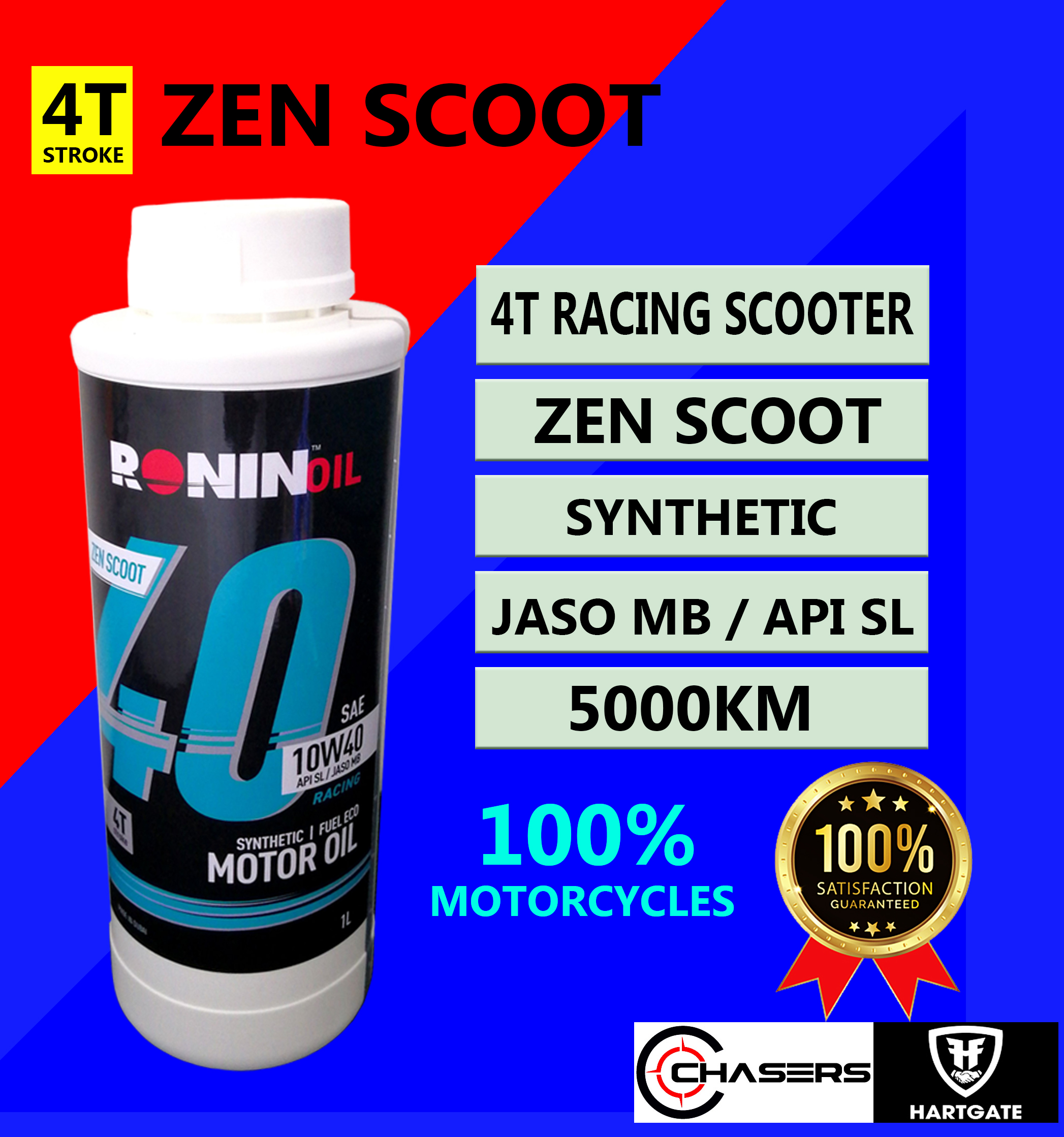 Scooter Motorcycle Engine Oil Zen Scoot 10W40 Ronin Lazada PH