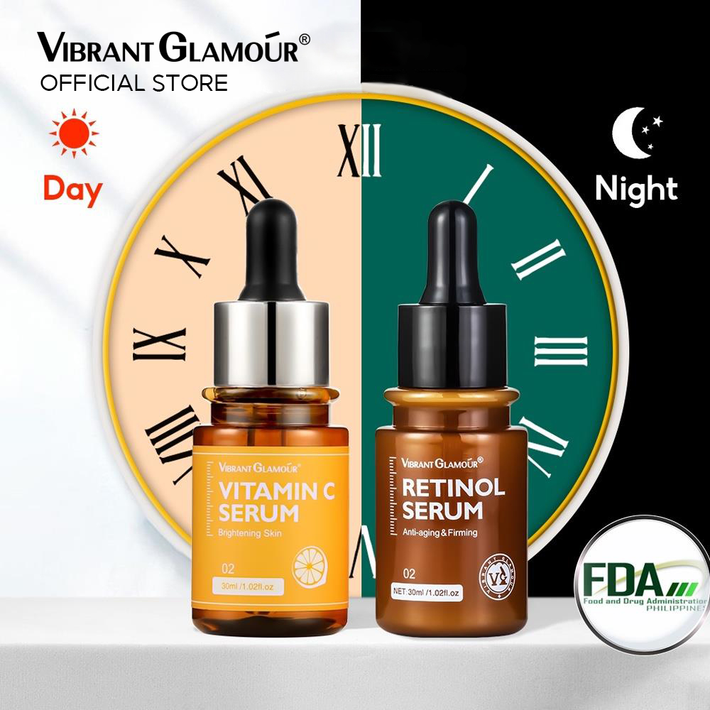 VIBRANT GLAMOUR FDA Natural Retinol Face Serum + Vitamin C Face Serum