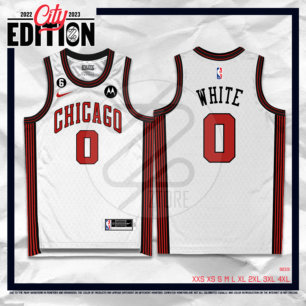 Coby White 2019-20 Chicago Bulls City Edition Jersey XL Stiched
