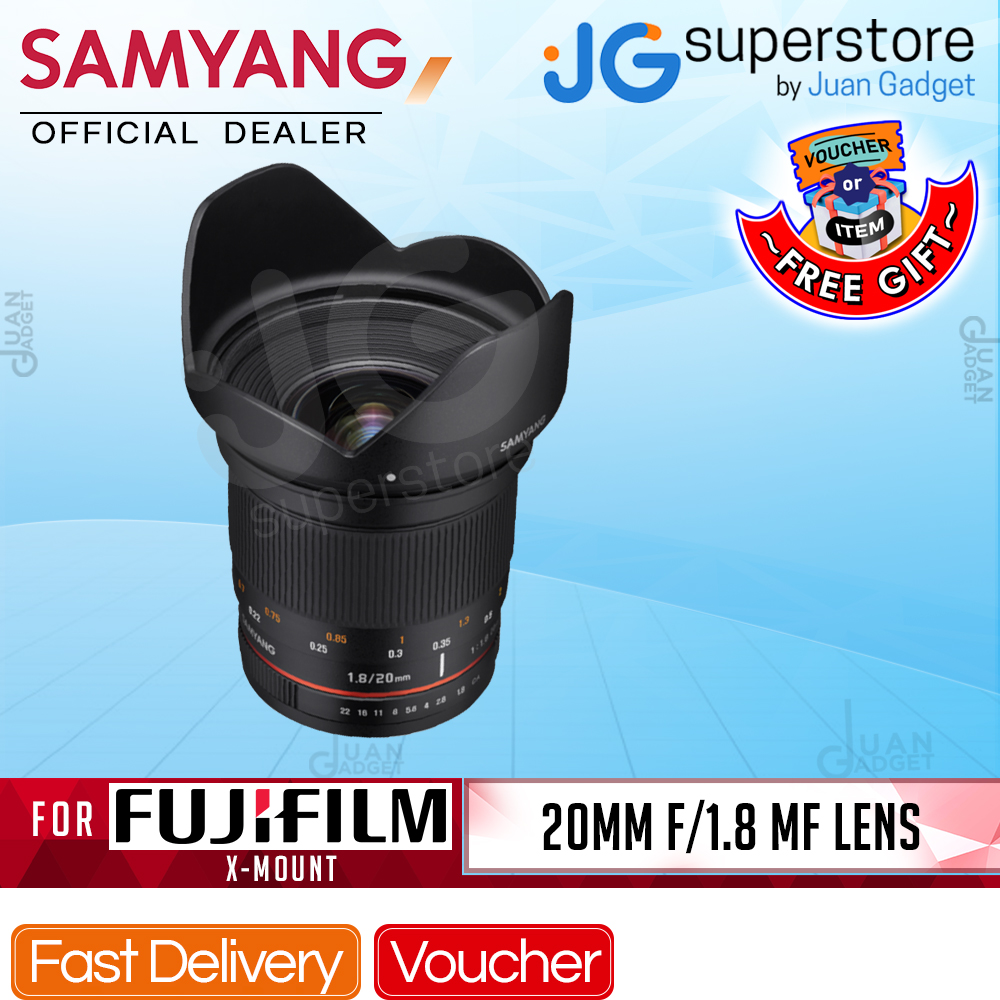 Samyang Manual Focus 20mm f/1.8 ED AS UMC Lens for Fujifilm X