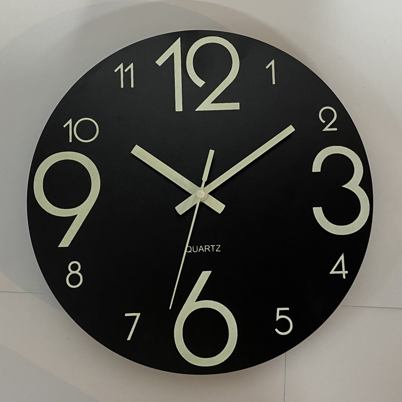 Top Home PH 2024 Luminous Wooden Round Wall Clock Minimalist Elegant ...