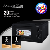 American Home 20L Mechanical Microwave Oven AMW-BLK