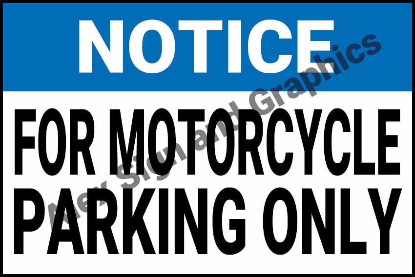 Notice For Motorcycle Parking Only Pvc Signage A4 Size 75 X 1125 Inches Lazada Ph 1080