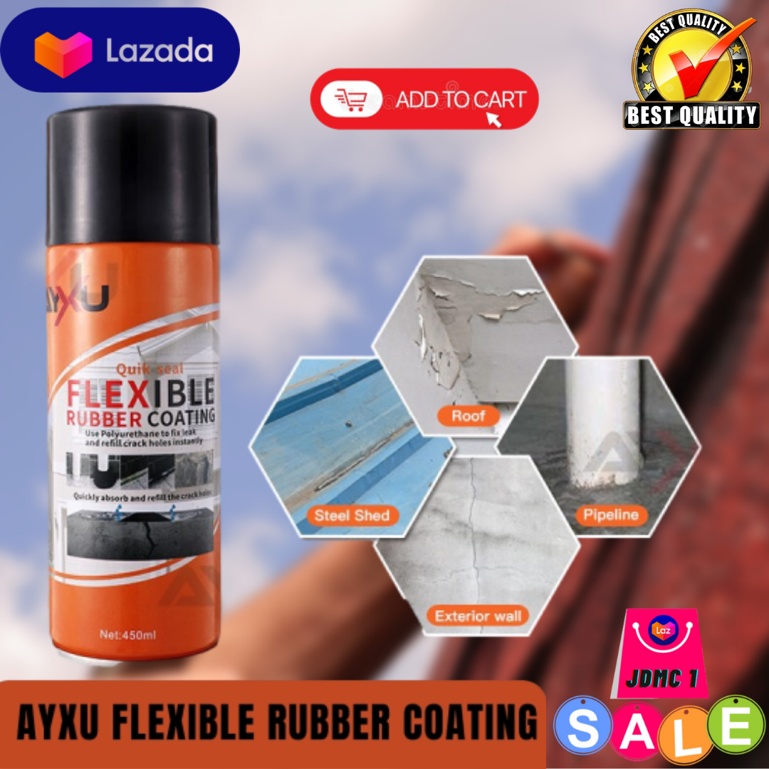 AYXU REPAIRING SPRAY 450ml Quick Seal Flexible Rubber Coating Spray Anti Leaking Heat